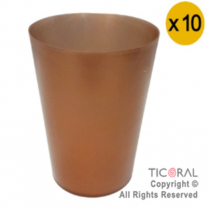 VASO PLASTICO COBRE 220CC X 10 UNIDADES